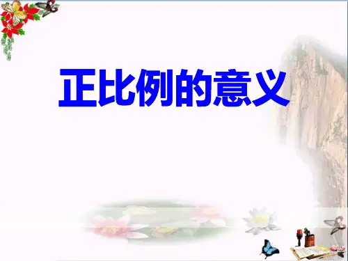 《正比例的意义》PPT