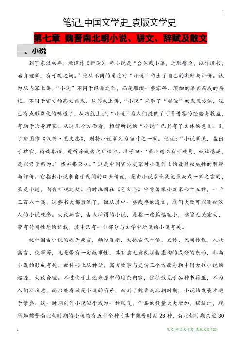 笔记_中国文学史_袁版文学史120