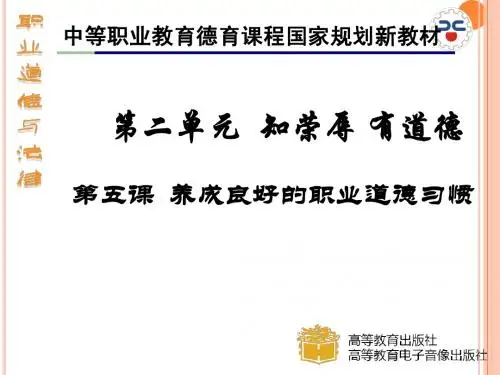 职业道德与法律课件_第五课_在职业道德中提升职业境界
