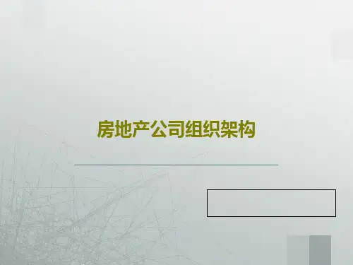 房地产公司组织架构31页PPT