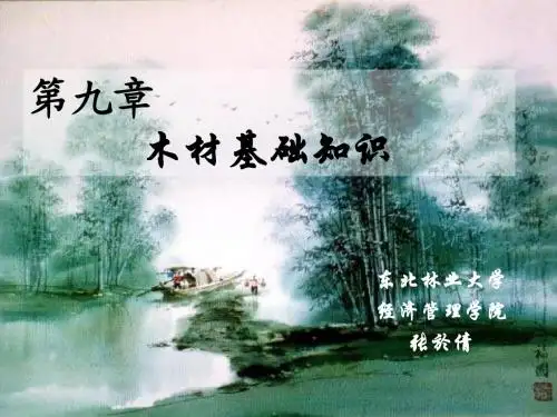 第九章 木材基础知识