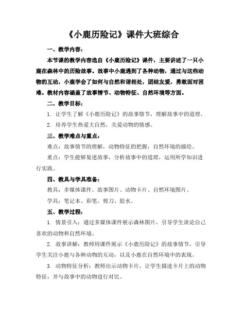 《小鹿历险记》课件大班综合