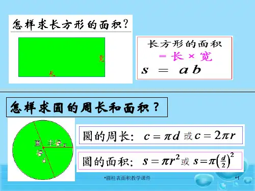圆柱表面积教学课件课件