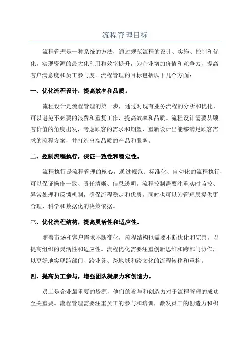 流程管理目标