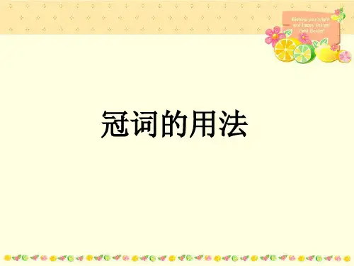 冠词与名词
