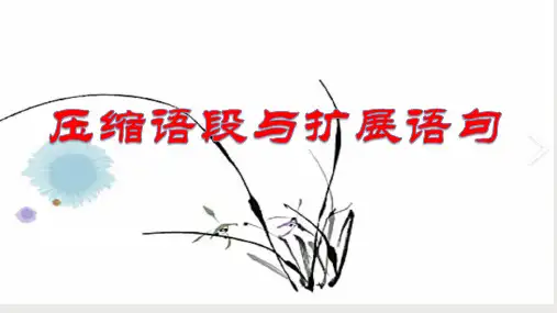 7-压缩语段与扩展语句(课件)-高考语文二轮复习课件
