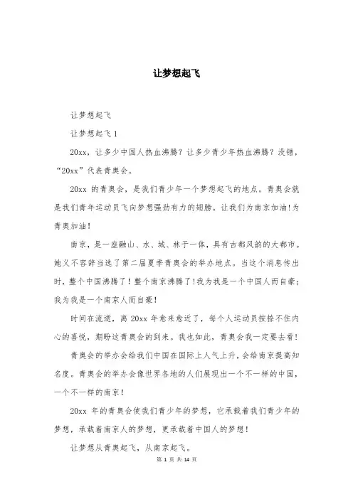 让梦想起飞