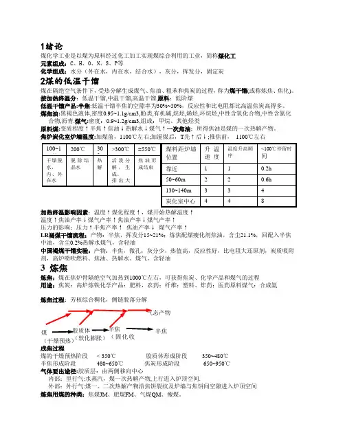 2 煤的低温干馏 0