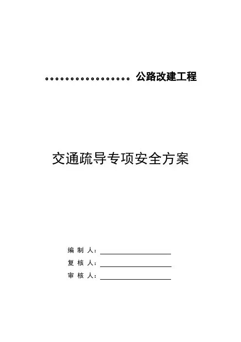交通疏导专项安全方案