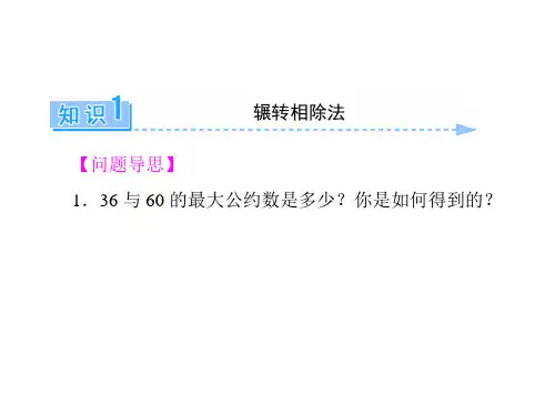 辗转相除法与更相减损术、秦九韶算法 课件