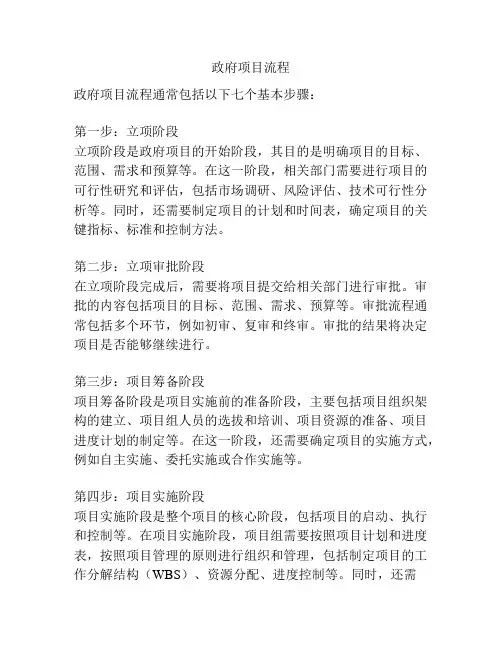 政府项目流程