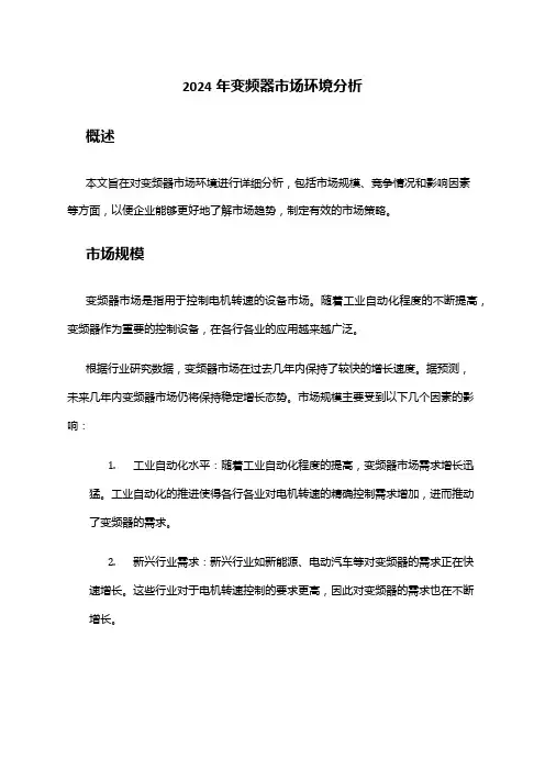 2024年变频器市场环境分析