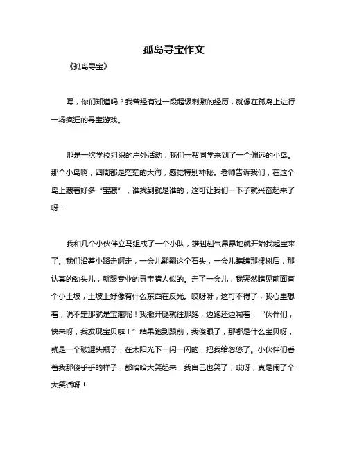 孤岛寻宝作文