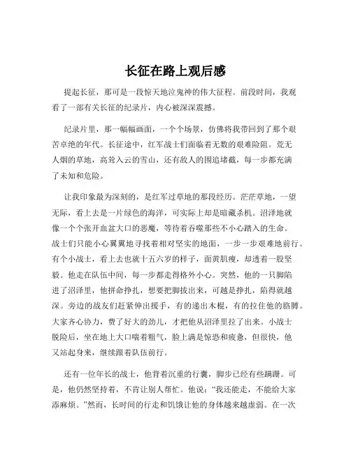 长征在路上观后感