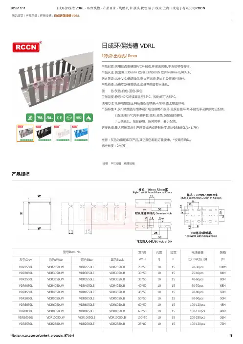 线槽规格