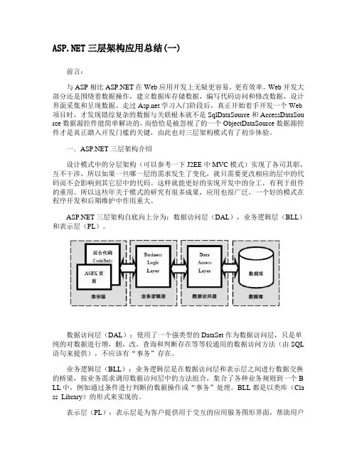 ASP  NET三层架构