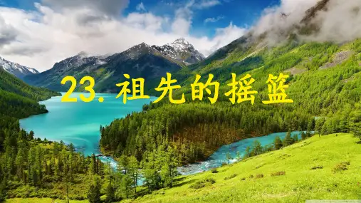 23祖先的摇篮 课件(共25张PPT)