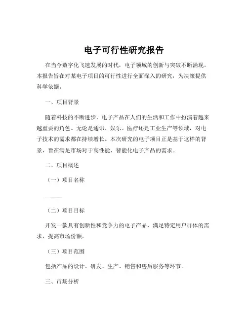 电子可行性研究报告