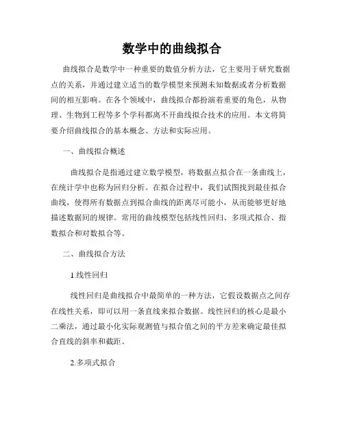 数学中的曲线拟合