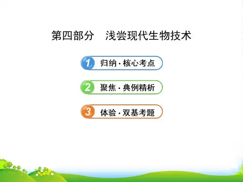 【全程复习方略】高中生物 第四部分 浅尝现代生物技术配套课件 浙科版选修1