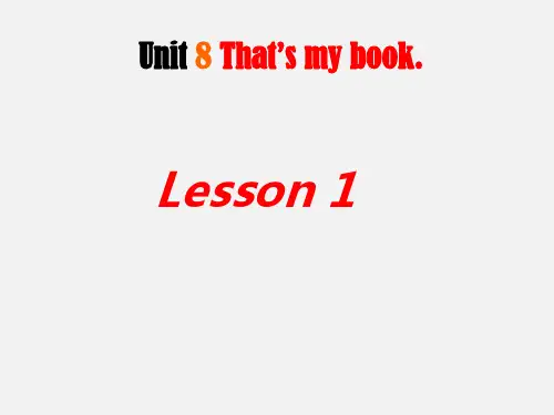 Unit8That'smybook(课件)新概念英语青少版StarterA