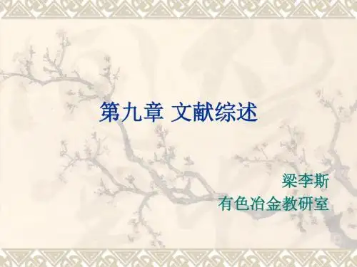 文献综述写法 PPT课件