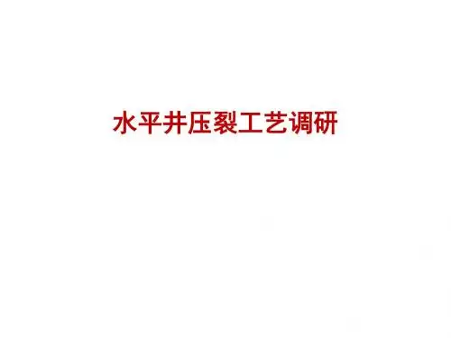 水平井压裂工艺调研