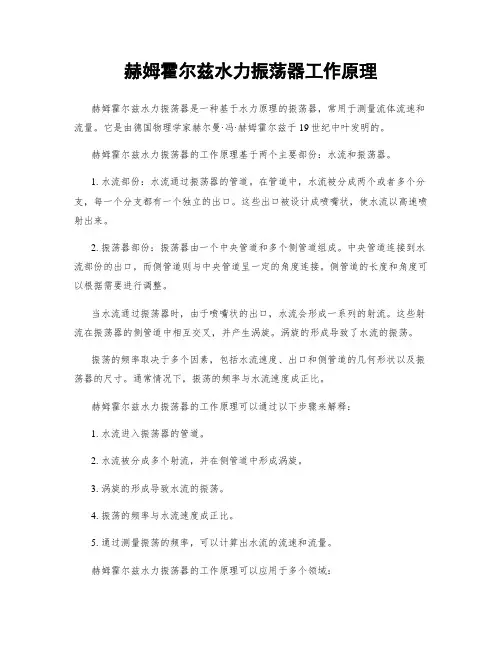 赫姆霍尔兹水力振荡器工作原理