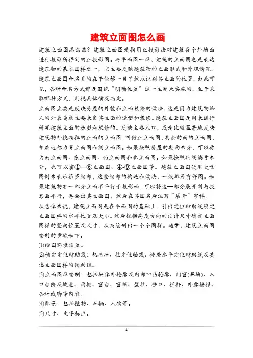 建筑立面图怎么画