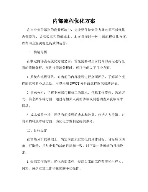 内部流程优化方案