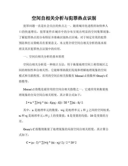 空间自相关分析与犯罪热点识别
