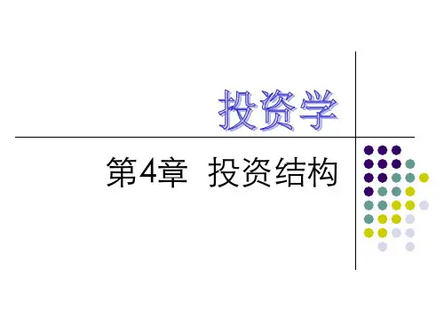 第4章 投资结构