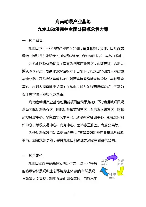 九龙山动漫森林主题公园概念性方案