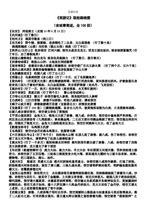 《西游记》取经图(全100回)