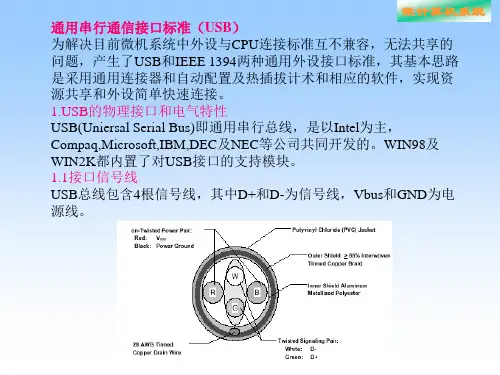 通用串行通信接口标准(USB)