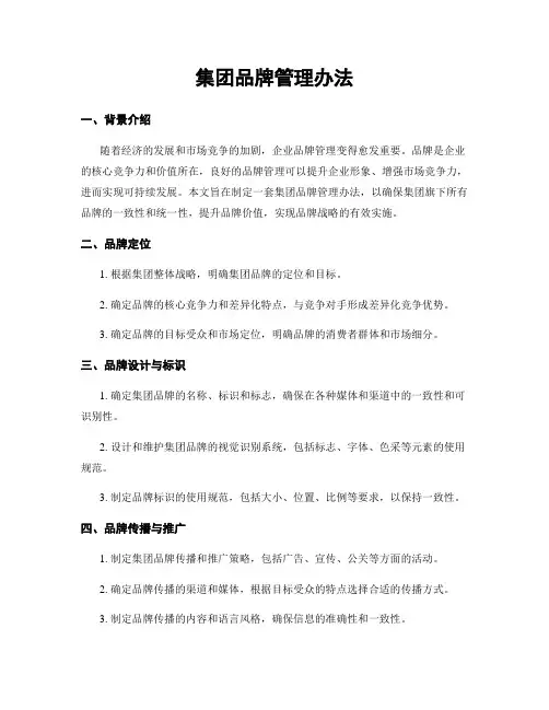 集团品牌管理办法