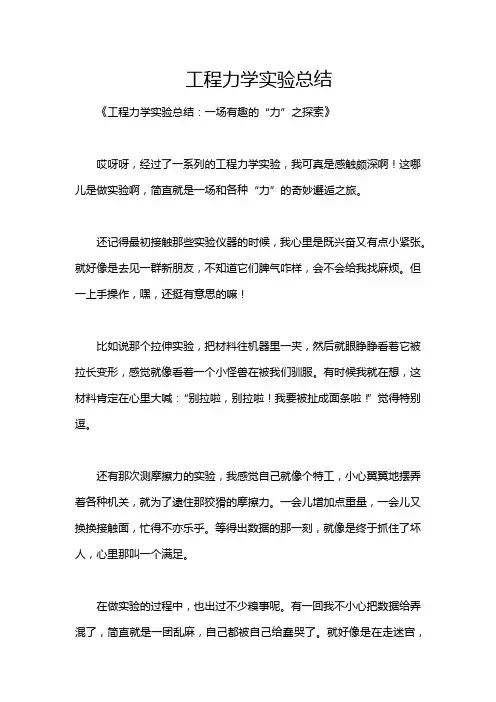 工程力学实验总结