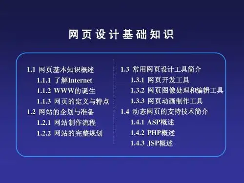Dreamweaver 网页设计基础知识