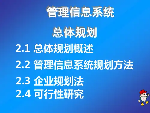 第02章 管理信息系统总体规划