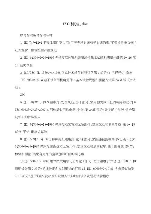 IEC标准