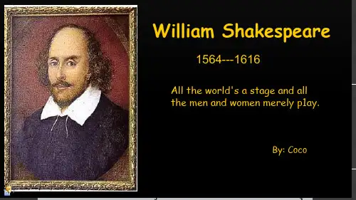 关于莎士比亚简介-英文版-William-Shakespeare