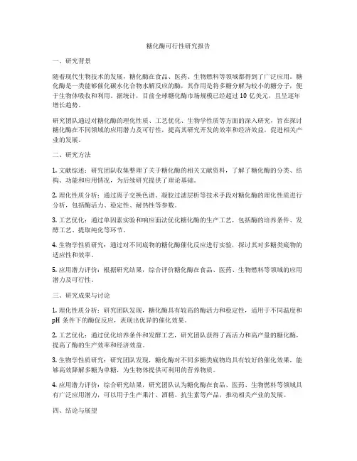 糖化酶可行性研究报告