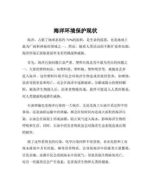海洋环境保护现状