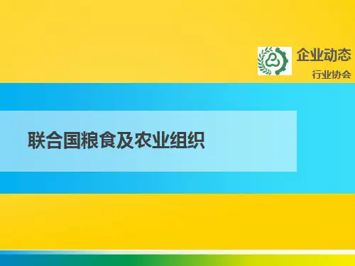联合国粮食及农业组织完整版文档