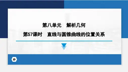 直线与圆锥曲线的位置关系课件-2024届高考数学一轮复习