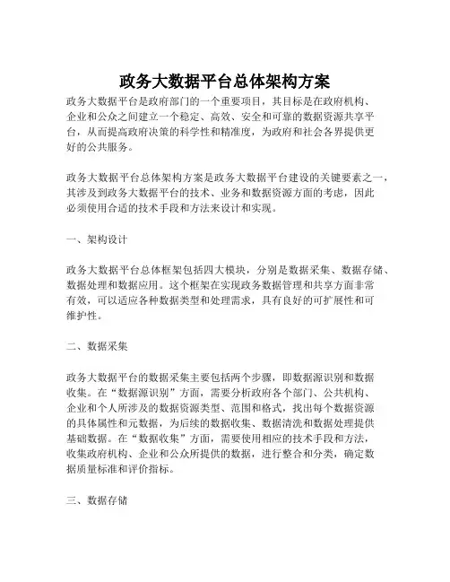 2023-政务大数据平台总体架构方案-1