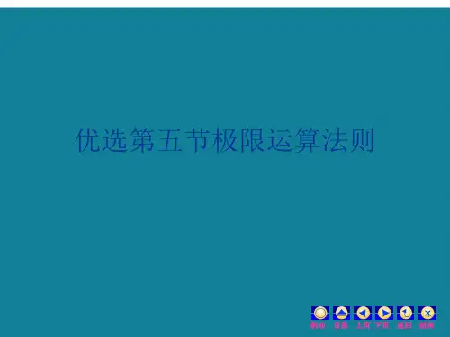 优选第五节极限运算法则