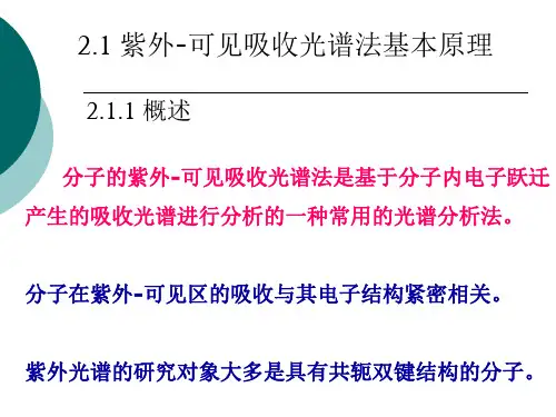 紫外可见吸收光谱法