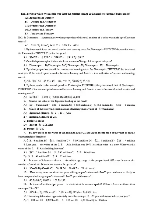 经典总结毕马威笔试题 24题选择