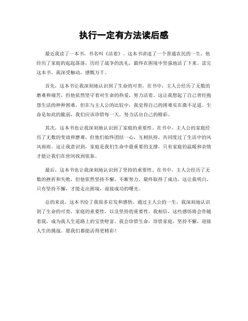 执行一定有方法读后感